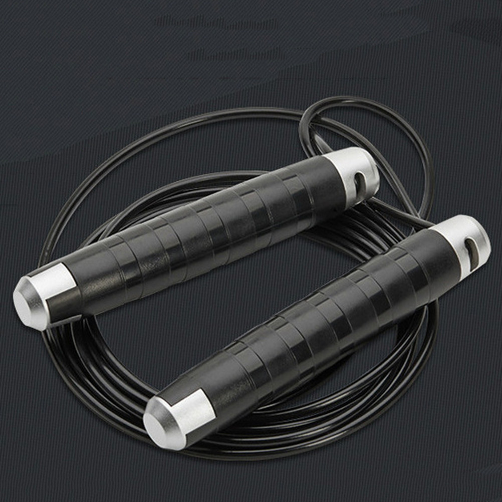 Jump Rope Bearing - Черная стальная скакалка с подшипниками, эргономичными