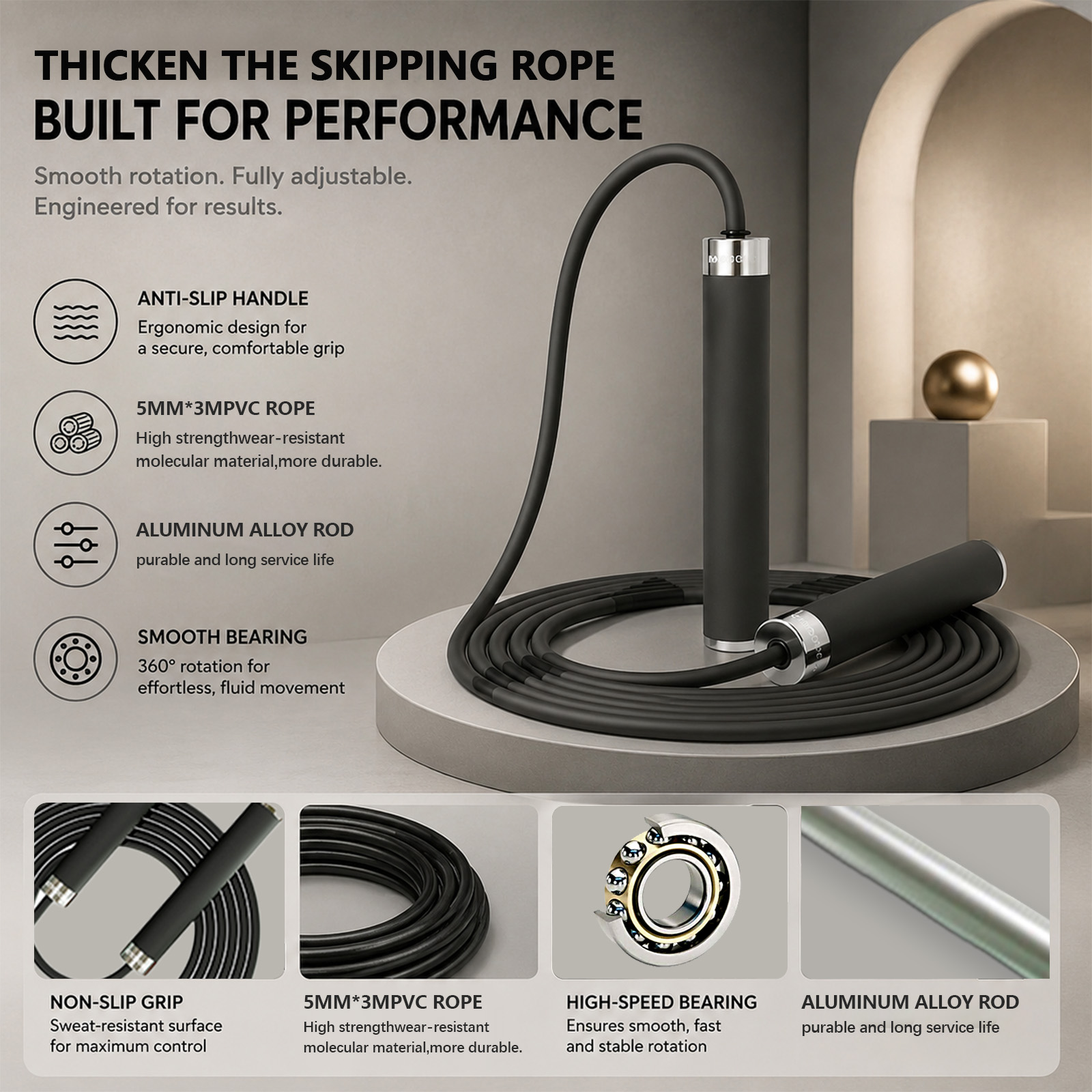 Jump Rope Bearing - Скакалка для бокса и фитнеса для