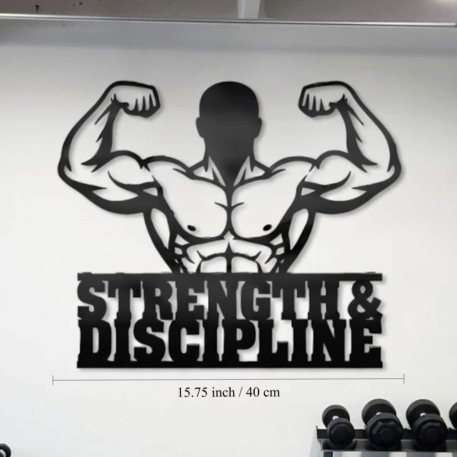 Home Gym Garage - CIFBUY Железное настенное украшение с силуэтом