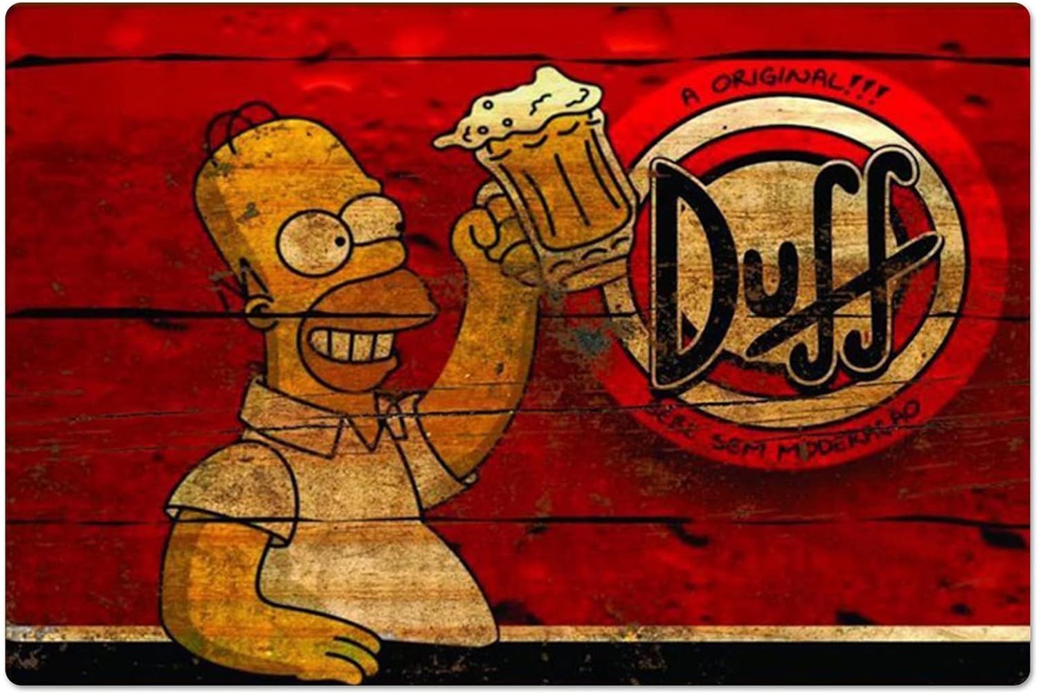 Home Gym Setup - Ретро-металлический постер Homer Duff Beer, винтажная