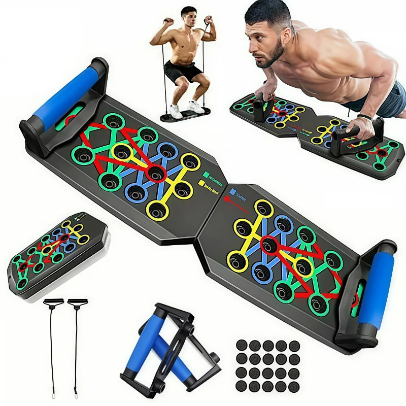 Home Gym Hyrox - Складная доска для отжиманий с эластичными