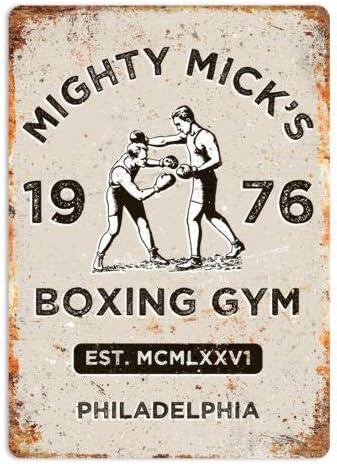 Home Gym Garage - Винтажная жестяная табличка Mighty Micks Boxing
