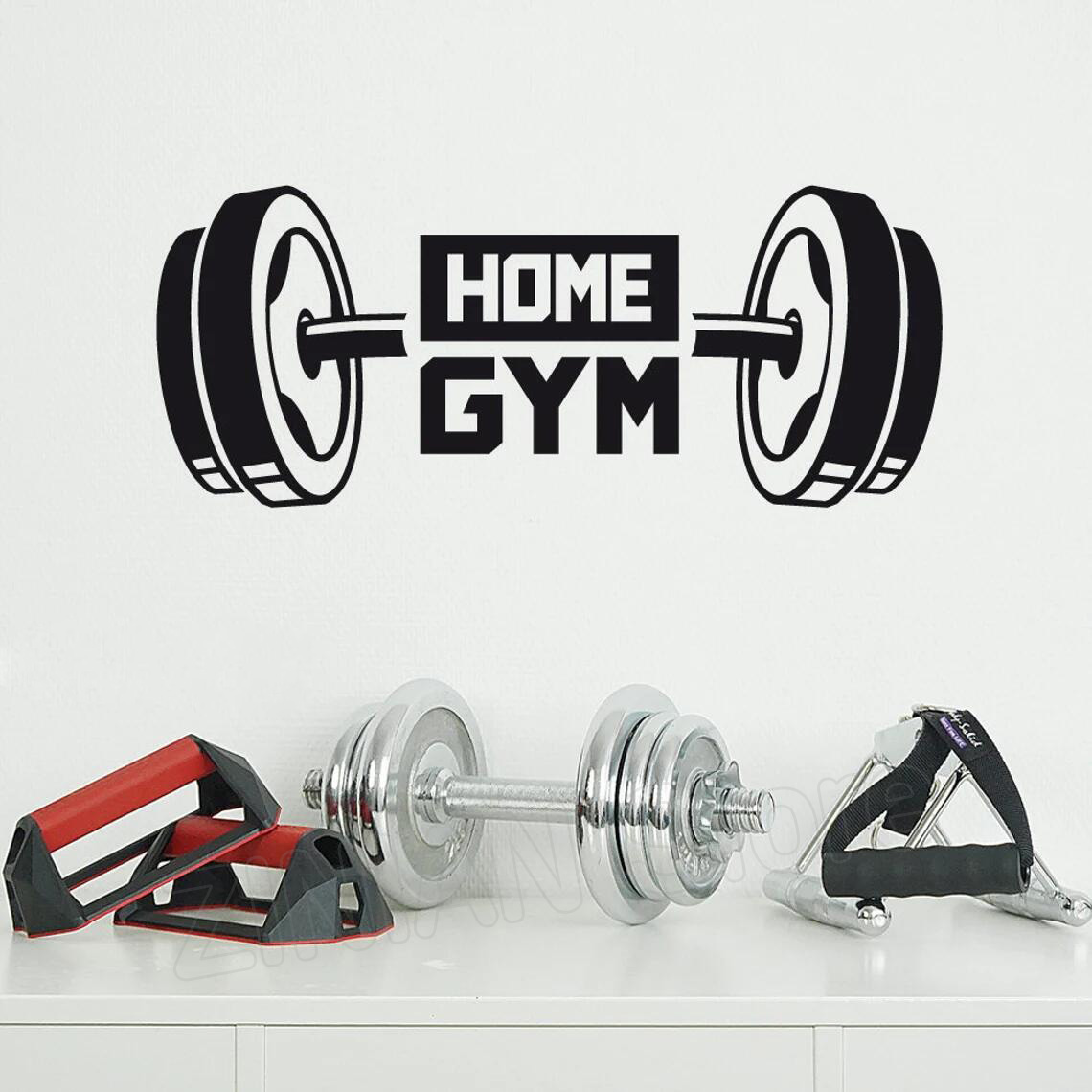 Наклейка на стену в виде ганте – обзор и цена Home Gym Garage