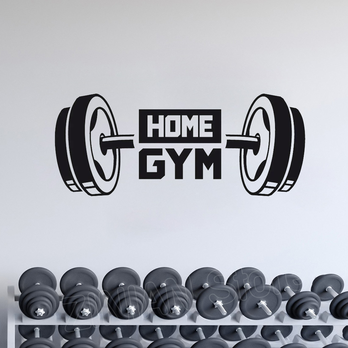 Наклейка на стену в виде ганте – обзор и цена Home Gym Garage